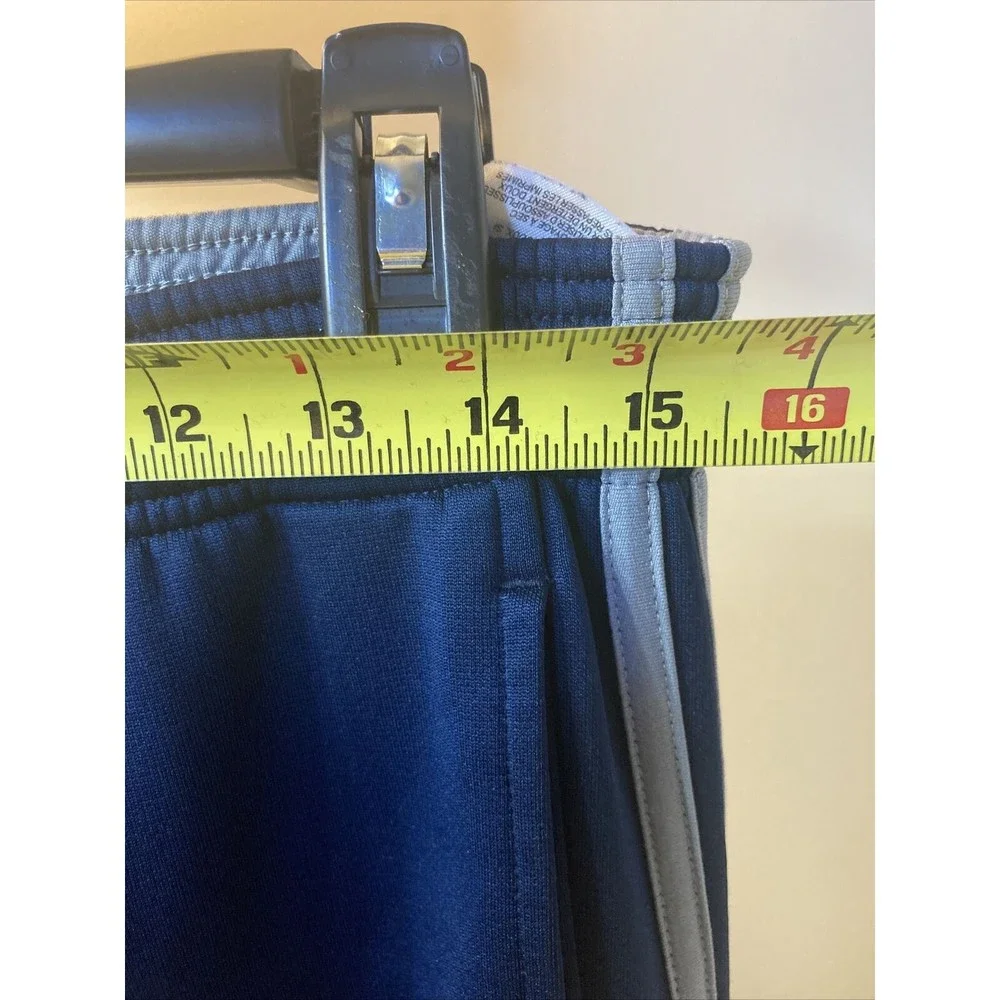 ADIDAS Active Pant 3 Stripes Blue With Grey Stripes Size Medium